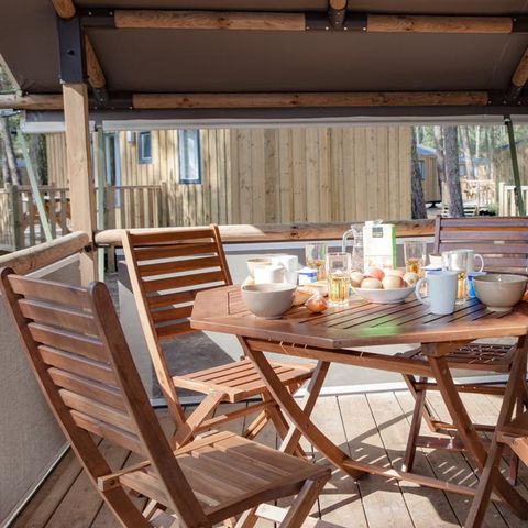TENTE TOILE ET BOIS 5 personnes - LODGE CONFORT Victoria | 5 pers. 2 ch.