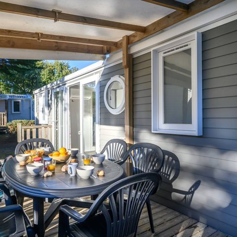 MOBILHOME 6 personnes - Ultimate | 3 Ch. | 6 Pers. | *Terrasse surélevée* | 2 SDB | Clim. | TV