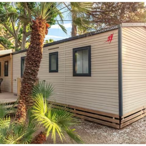 MOBILHOME 8 personnes - Comfort | 4 Ch. | 8 Pers. | Terrasse surélevée | 2 SDB | Clim. | TV