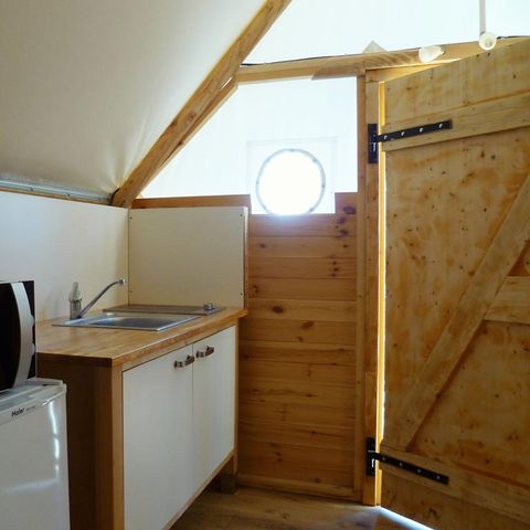 TENTE TOILE ET BOIS 6 personnes - TRAPPEUR WOODY Sans sanitaires