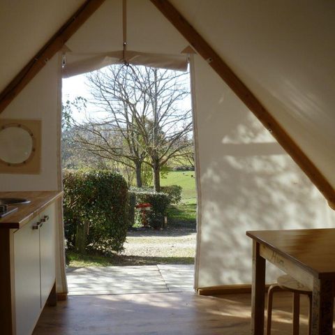 TENTE TOILE ET BOIS 4 personnes - TRAPPEUR COSY Sans sanitaires