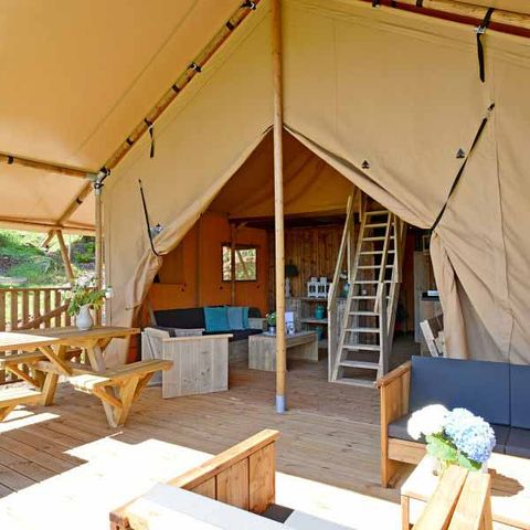 TENTE TOILE ET BOIS 5 personnes - GLAMPING LODGE