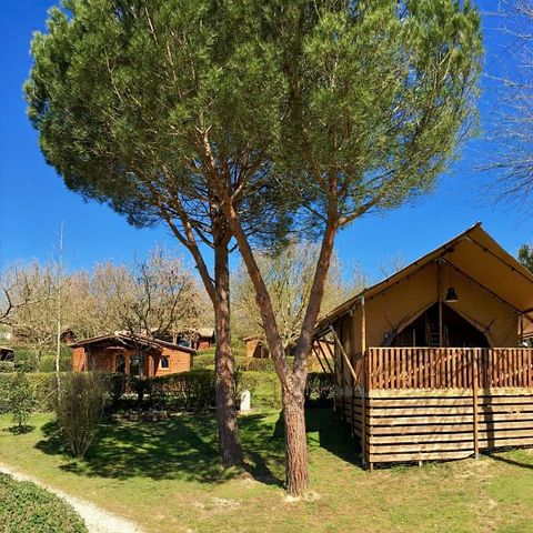 TENTE TOILE ET BOIS 5 personnes - GLAMPING LODGE