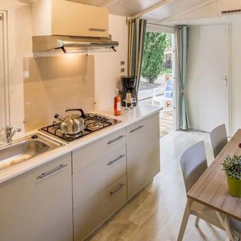 MOBILHOME 5 personnes - Comfort | 2 Ch. | 5 Pers. | Terrasse surélevée | Clim.