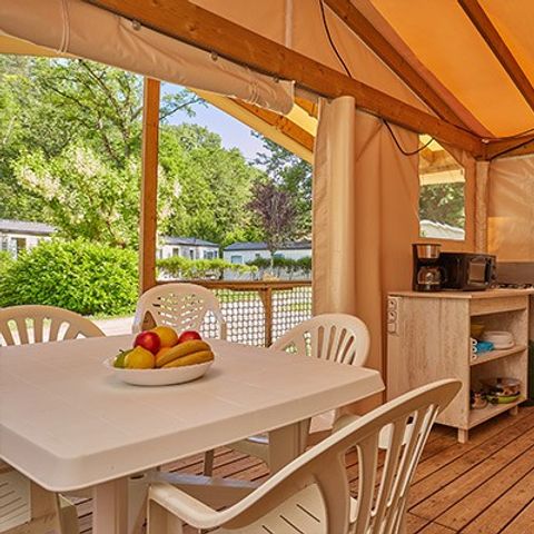 TENTE TOILE ET BOIS 5 personnes - Eco Lodge | 2 Ch. | 4/5 Pers. | Sans SDB