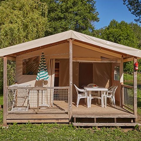 TENTE TOILE ET BOIS 5 personnes - Eco Lodge | 2 Ch. | 4/5 Pers. | Sans SDB