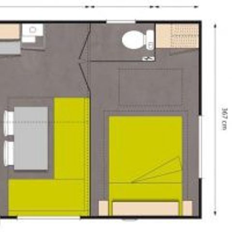 MOBILHOME 4 personnes - Comfort XL | 2 Ch. | 4 Pers. | Petite Terrasse