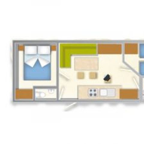 MOBILHOME 6 personnes - BLU ROMANTIC