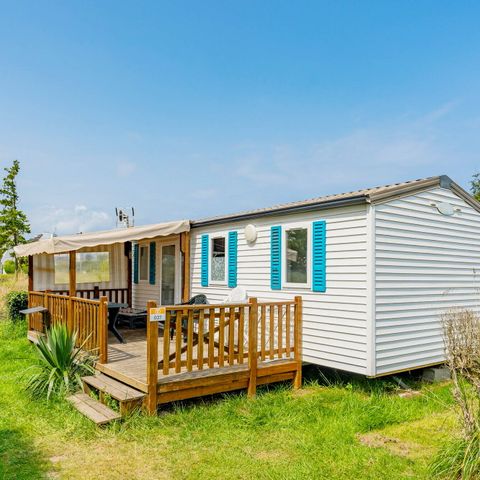 BUNGALOW 6 personnes - Mobil-home | Comfort | 2 Ch. | 4/6 Pers. | Terrasse surélevée | 2 SDB | Clim.