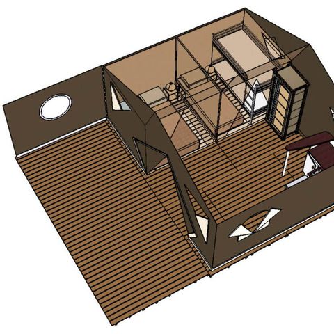 LODGE 5 personnes - Lodge | 2 Ch. | 4/5 Pers. | Sans SDB