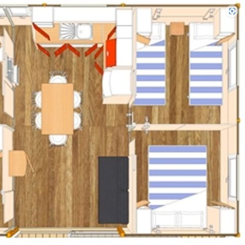 CHALET 6 personnes - Chalet Samoa + - 32m² - 3 chambres -