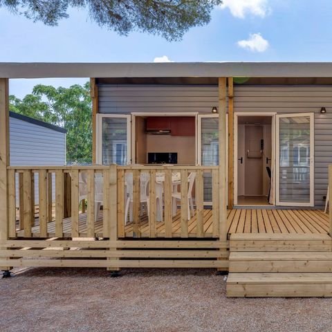 MOBILHOME 6 personnes - Comfort | 2 Ch. | 4/6 Pers. | Terrasse surélevée | Clim. | TV