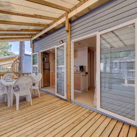 MOBILHOME 6 personnes - Comfort | 2 Ch. | 4/6 Pers. | Terrasse surélevée | Clim. | TV