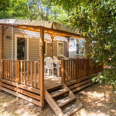 MOBILHOME 6 personnes - Mobil-home | Comfort | 3 Ch. | 6 Pers. | Terrasse surélevée | Clim.
