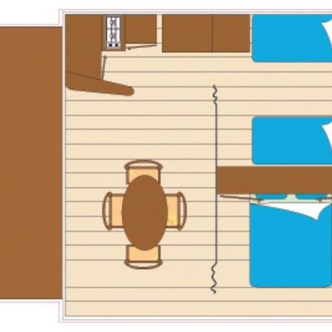 BUNGALOW TOILÉ 5 personnes - Kiwi 2chambres 25m² - sans sanitaires