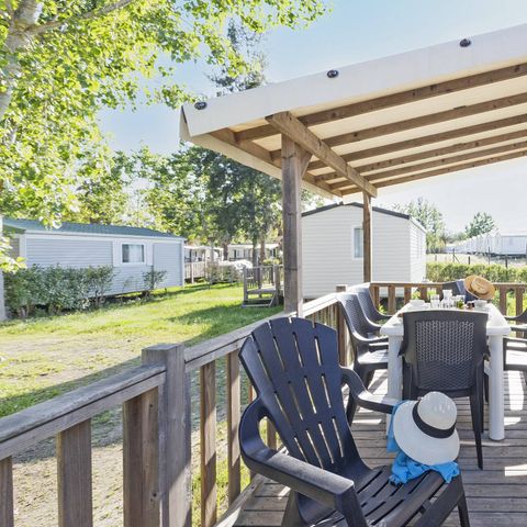 MOBILHOME 6 personnes - Mobil-home | Comfort | 3 Ch. | 6 Pers. | Terrasse surélevée | Clim.