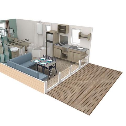 MOBILHOME 4 personnes - Loggia Premium 33m² - Climatisation - TV