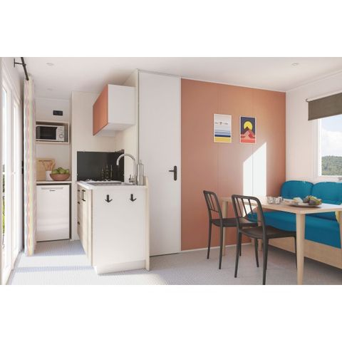 MOBILHOME 4 personnes - 4 plus - 22m² - 2 chambres, terrasse semi-couverte
