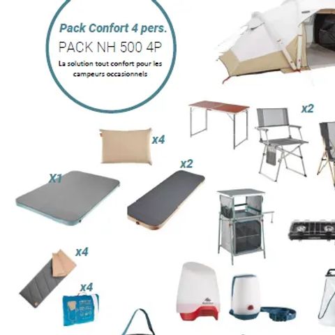 TENTE 4 personnes - LE « PRET A CAMPER » 2/4 p