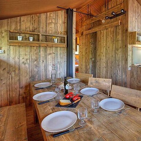 TENTE TOILE ET BOIS 5 personnes - Tente Safari | 2 Ch. | 4/5 Pers. | Clim.