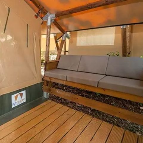 TENTE TOILE ET BOIS 5 personnes - Super Lodge | 2 Ch. | 4/5 Pers. | Terrasse simple