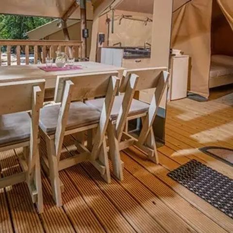 TENTE TOILE ET BOIS 5 personnes - Super Lodge | 2 Ch. | 4/5 Pers. | Terrasse simple