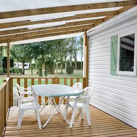 MOBILHOME 5 personnes - Comfort | 3 Ch. | 5 Pers. | Terrasse surélevée | Clim.