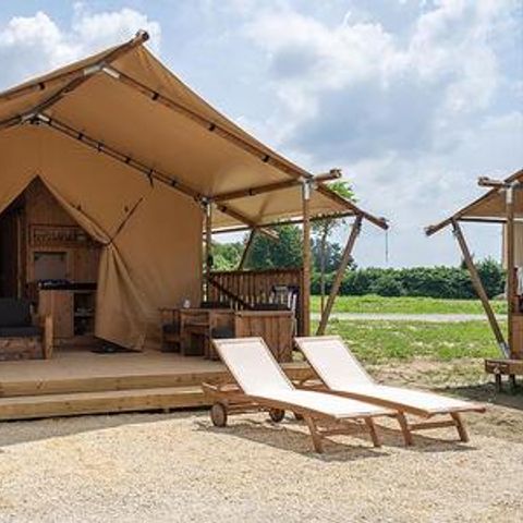 TENTE TOILE ET BOIS 5 personnes - Taiga