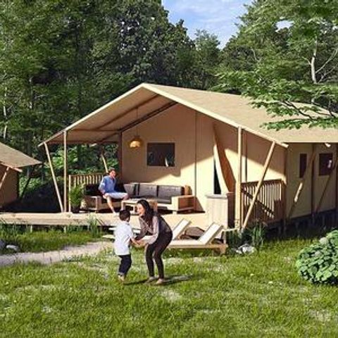 TENTE TOILE ET BOIS 7 personnes - Taiga & Kambi