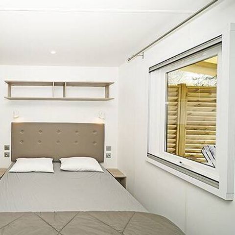 MOBILHOME 6 personnes - Premium | 3 Ch. | 6 Pers. | Terrasse surélevée | 1 SDB | Clim.