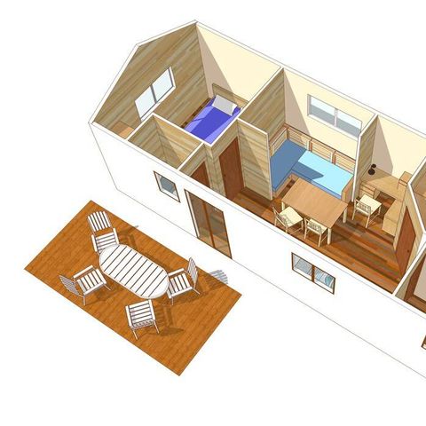 MOBILHOME 6 personnes - Classic | 2 Ch. | 4/6 Pers. | Terrasse simple | Clim.
