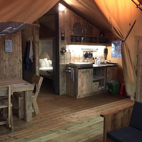 TENTE TOILE ET BOIS 4 personnes - LODGE WOODY