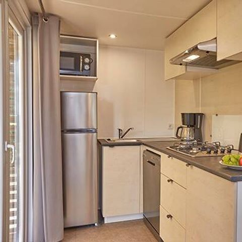 MOBILHOME 4 personnes - Ultimate | 2 Ch. | 4 Pers. | Terrasse surélevée | 2 SDB | Clim. | TV
