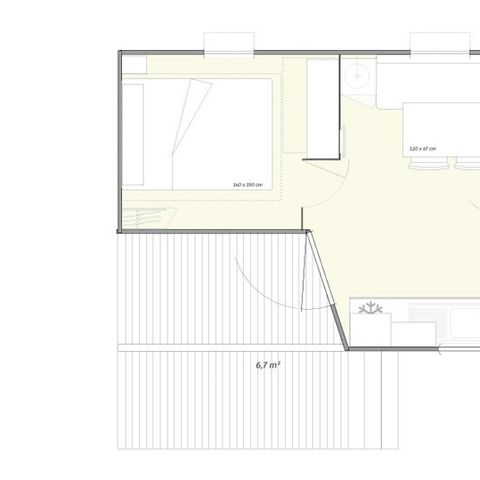 MOBILHOME 4 personnes - Premium | 2 Ch. | 4 Pers. | Terrasse simple | Clim. | TV