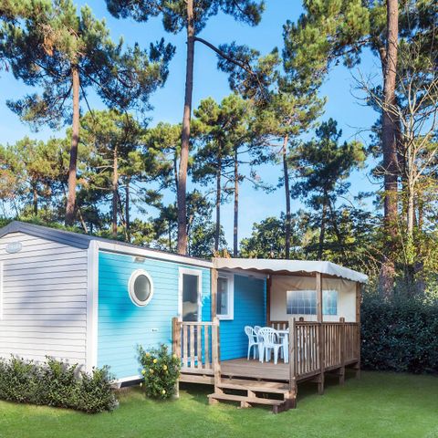 MOBILHOME 6 personnes - Premium | 3 Ch. | 6 Pers. | Terrasse surélevée | Clim. | TV