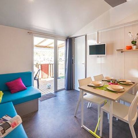 MOBILHOME 4 personnes - Ultimate | 2 Ch. | 4 Pers. | Terrasse surélevée | 2 SDB | Clim. | TV