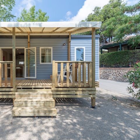 MOBILHOME 6 personnes - Comfort | 3 Ch. | 6 Pers. | Terrasse surélevée | Clim. | TV