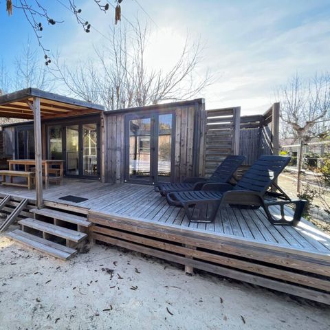 MOBILHOME 4 personnes - Ultimate | 2 Ch. | 4 Pers. | Terrasse surélevée | Douche tropicale | 1 SDB | Clim. | TV