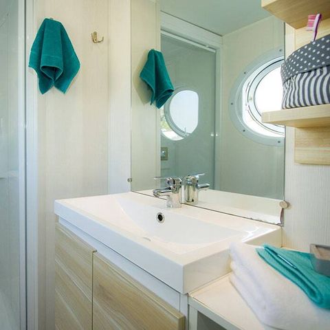 MOBILHOME 6 personnes - Ultimate | 3 Ch. | 6 Pers. | Terrasse surélevée | Jacuzzi | 2 SDB | Clim. | TV