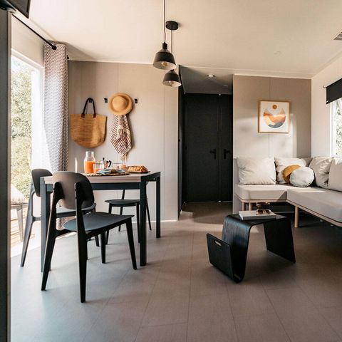 MOBILHOME 10 personnes - Mobil-home | Premium | 6 Ch. | 8/10 Pers. | Terrasse Lounge | Cuisine extérieure | 3 SDB | Clim.