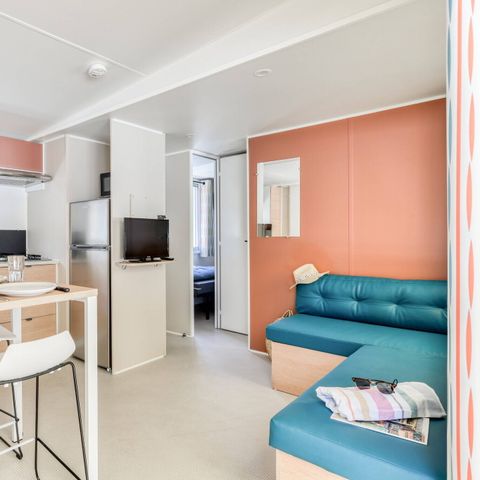 MOBILHOME 6 personnes - Premium | 3 Ch. | 6 Pers. | Terrasse Lounge | Clim. | TV