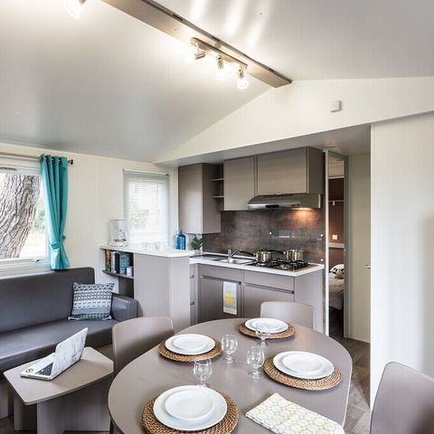 MOBILHOME 6 personnes - Mobil-home | Premium Azure | 3 Ch. | 6 Pers. | Terrasse surélevée | Clim. | TV