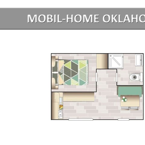 MOBILHOME 3 personnes - OKLAHOMA STANDARD