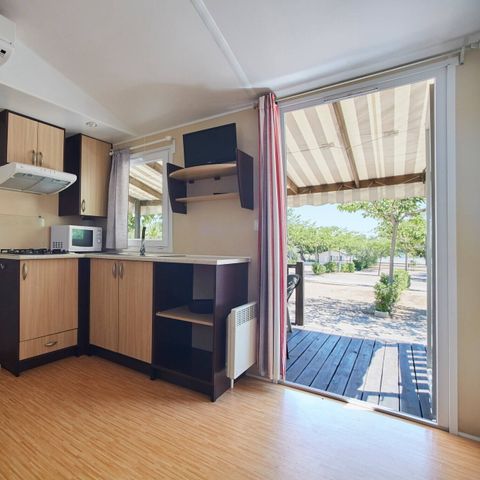 MOBILHOME 6 personnes - Mobil-home | Comfort | 3 Ch. | 6 Pers. | Terrasse surélevée | Clim. | TV