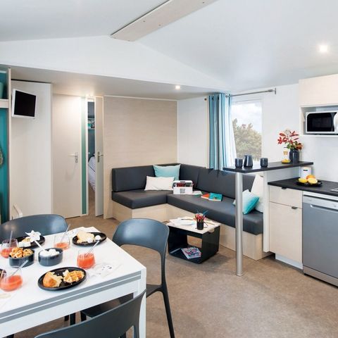 MOBILHOME 6 personnes - Comfort XL | 3 Ch. | 6 Pers. | Terrasse surélevée | Clim.