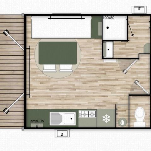 MOBILHOME 5 personnes - LAURIER - 2 chambres