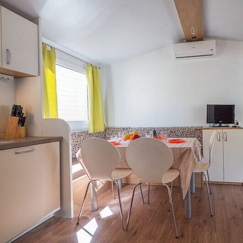MOBILHOME 6 personnes - Comfort | 3 Ch. | 6 Pers. | Terrasse surélevée | Clim. | TV