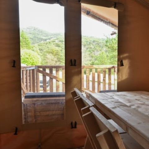 Tente en toile et en bois 5 personnes - Ciboulette