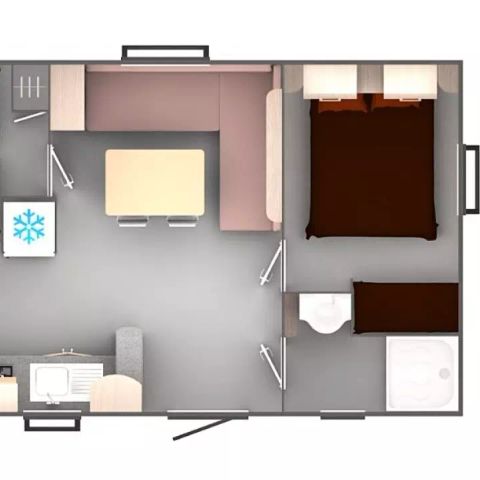 MOBILHOME 6 personnes - 3 Pièces 4/6 Personnes + TV