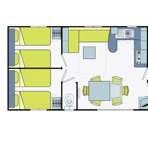 MOBILHOME 6 personnes - 4 Pièces 6 Personnes + TV